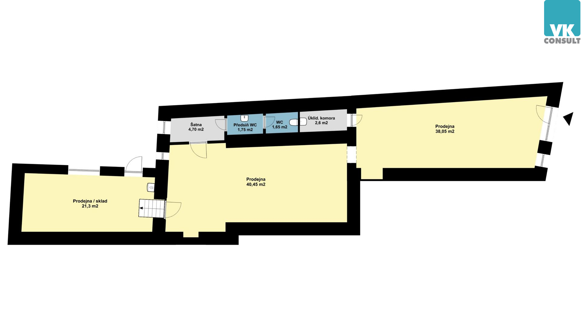 Pronájem obchodu 110 m2 na náměstí v Litomyšli - obrázek č.5